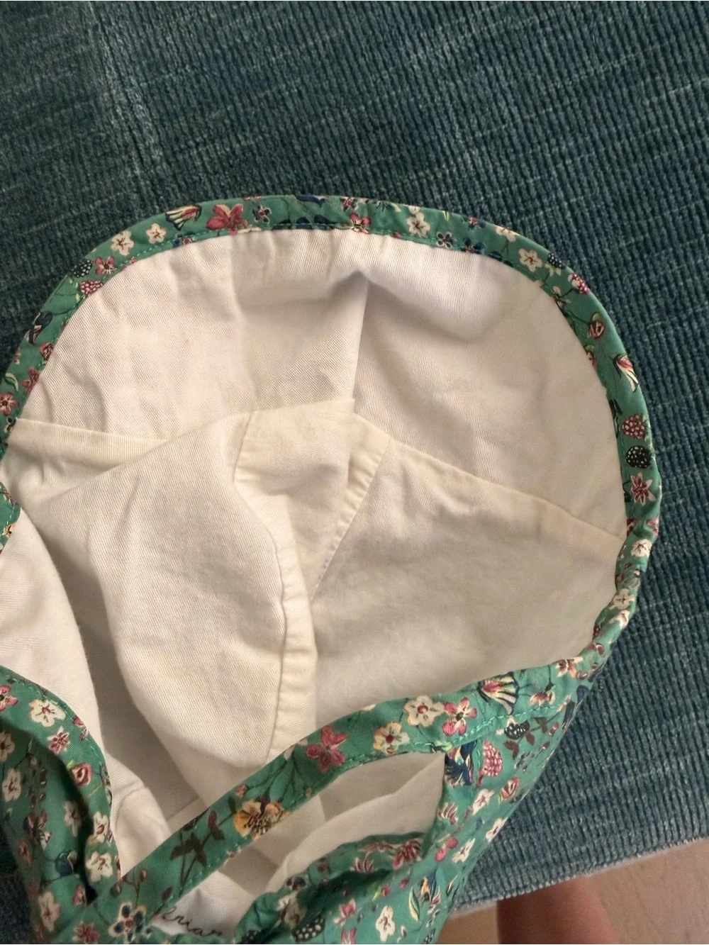 Briar Baby Kids Floral Sun Bonnet - Green Liberty of London Tana Lawn Cotton